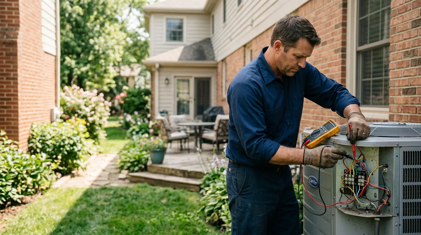 HVAC technician working near Oakland, IL